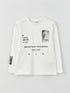 LC Waikiki Crew Neck Printed Long Sleeve Boy T-shirt